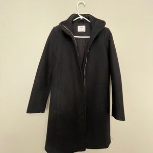 Old Navy Funnel Neck Wool Peacoat XS Black